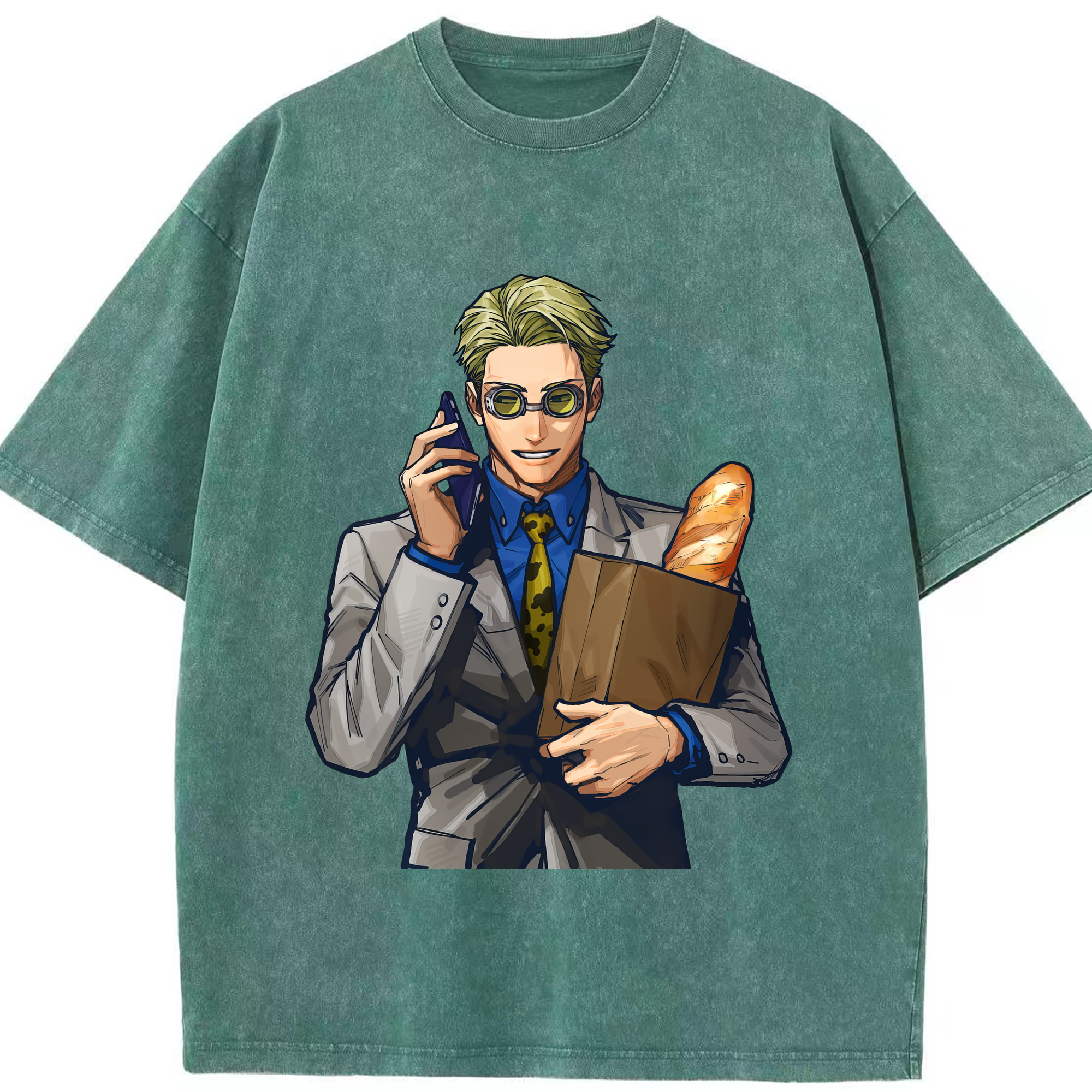（画像用） 呪術廻戦 Jujutsu Kaisen 綿100% ヴィンテージ風 半袖Tシャツ（フロントプリント）